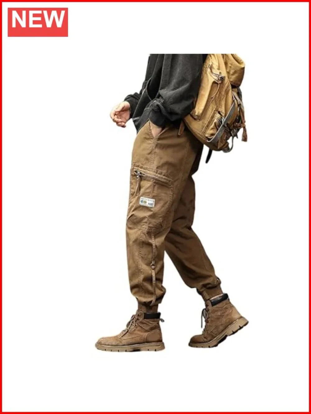 Multi Pocket Cargo Pants Drawstring Sweatpants Joggers Cotton Stretch